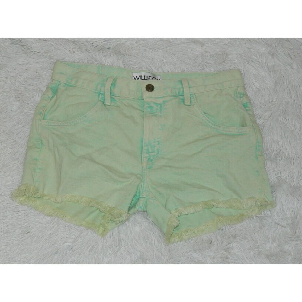 Wildfox Shorts Denim Cut-Off Women's Size 25 Mint Green